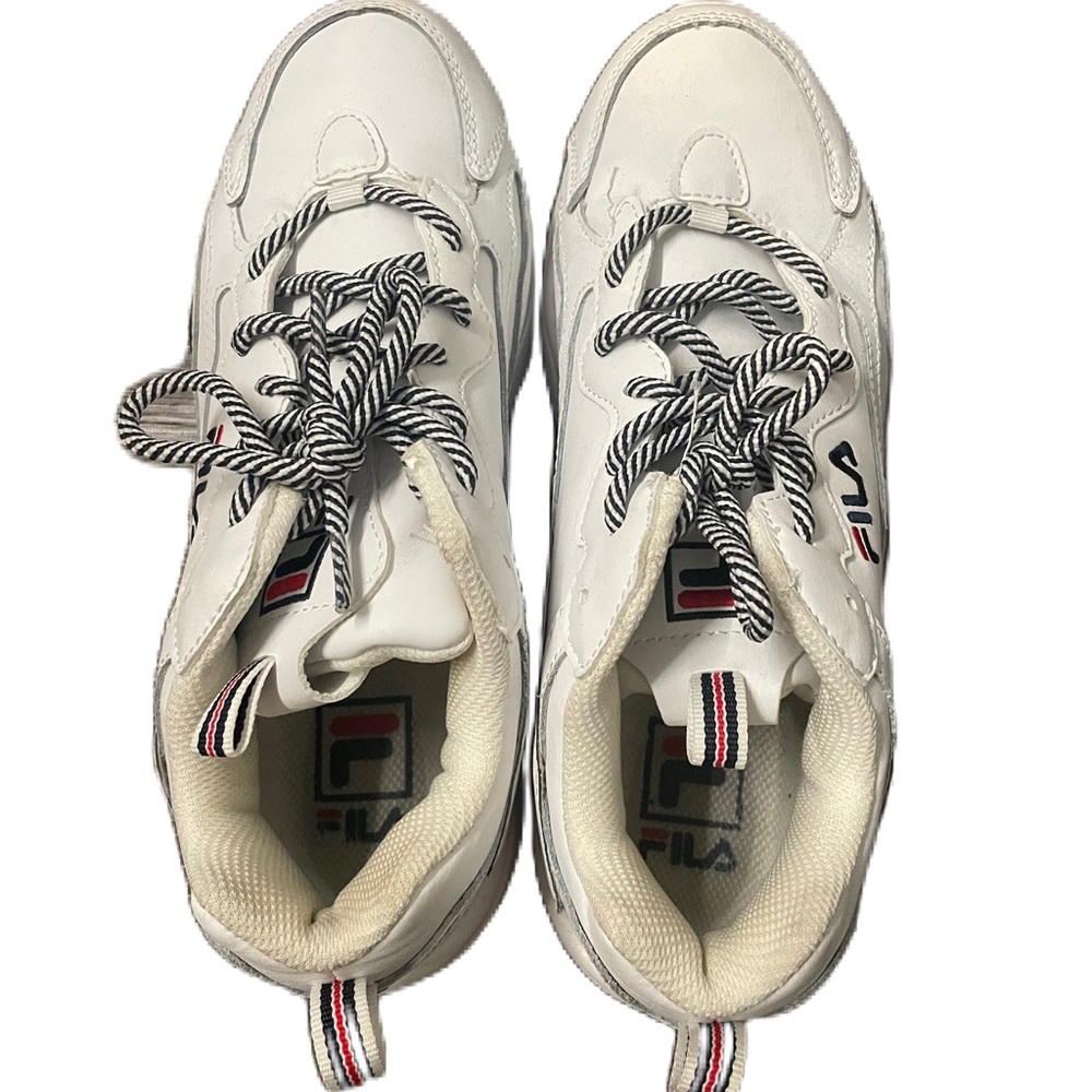 White Chunky Filas